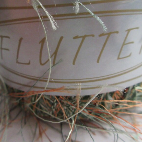 FLUTTER Yarn Eyelash #42 Purple & #14 Green 20g 75 yards * Made in Italy NEW - Picture 5 of 13